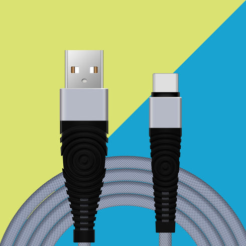 Heavy-Duty Braided Fast Charge Phone Charger USB C Type C Data Cable - TradeNRG UK